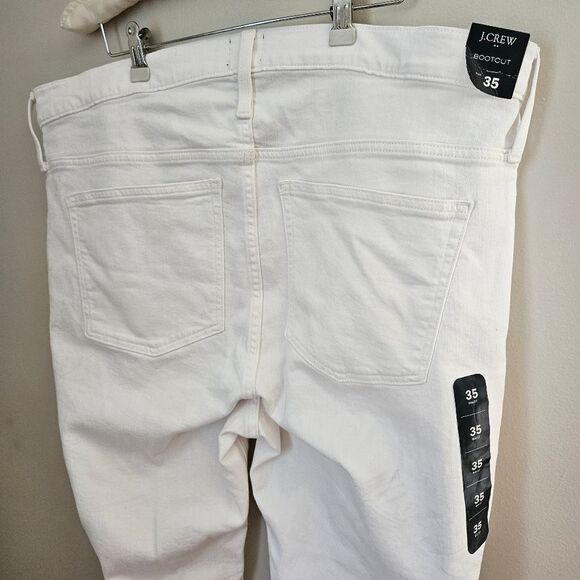 J. Crew Jeans Bootcut White Casual Neutral Factory Denim Trendy - Picture 5 of 16